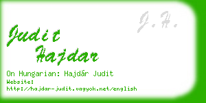 judit hajdar business card