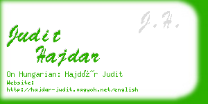 judit hajdar business card